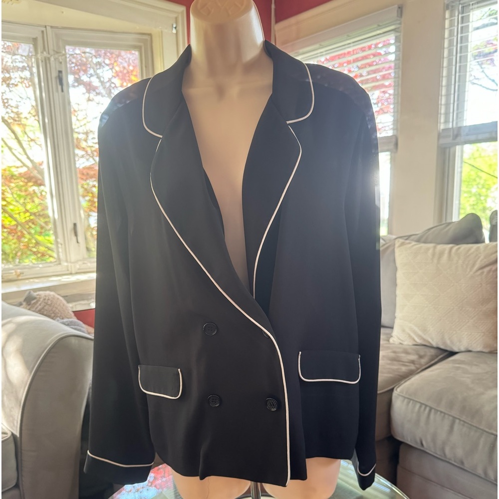 Zara Basic Collection Blouse - Large - Black - image 1